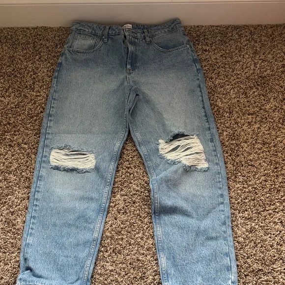 Women’s The Drop Light Blue Distressed Jeans - Picture 1 of 2